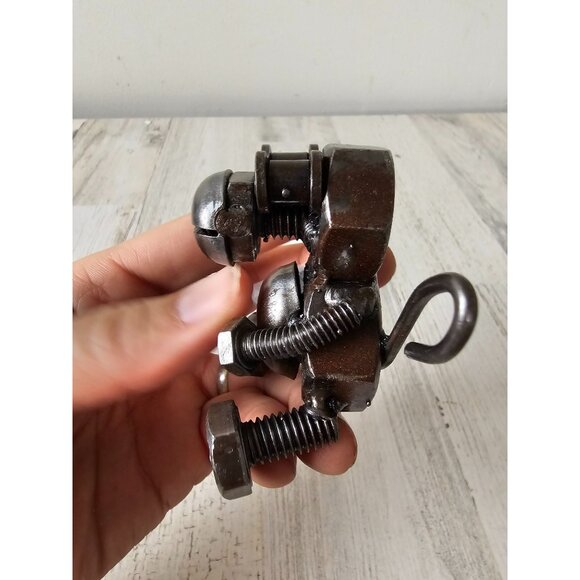 Kalifano metal art monkey recycled figurine statue unique zoo animal very unique - Picture 3 of 9